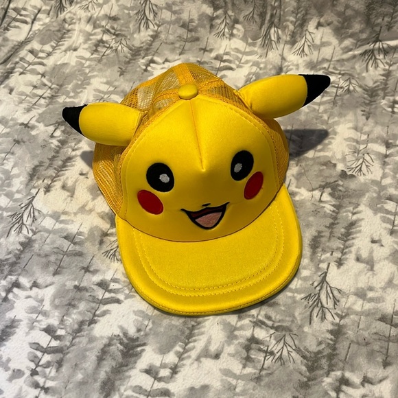 Pokemon Pikachu Trucker Hat Snapback Ears - Picture 1 of 4